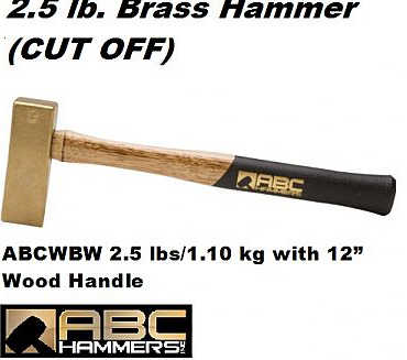 Brass Cut Off Hammers 2.5 lbs / 1.10 kg