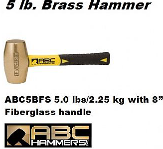 Brass Drilling Hammers 5.0 lbs / 2.25 kg