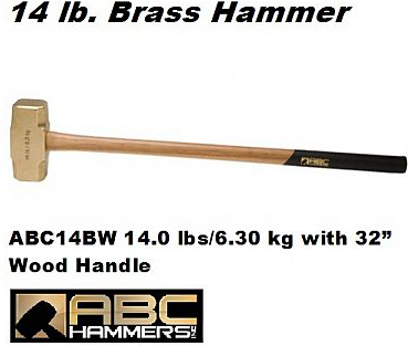 Brass Sledge Hammers 14.0 lbs / 6.30 kg