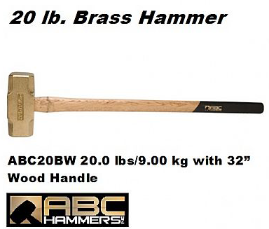 Brass Sledge Hammers 20.0 lbs / 9.00 kg