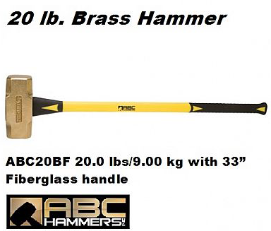 Brass Sledge Hammers 20.0 lbs / 9.00 kg