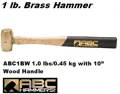 Brass Striking Hammers 1.0 lbs / 0.45 kg