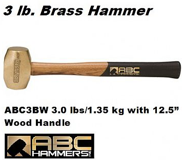 Brass Striking Hammers 3.0 lbs / 1.35 kg