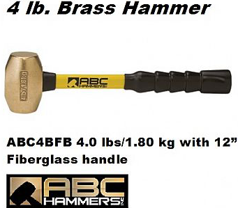 Brass Striking Hammers 4.0 lbs / 1.80 kg