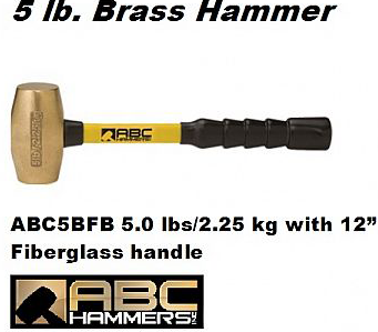 Brass Striking Hammers 5.0 lbs / 2.25 kg