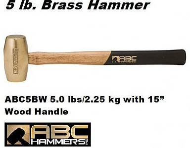 Brass Striking Hammers 5.0 lbs / 2.25 kg