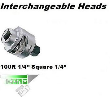 Interchangeable Heads 100R 1/4″