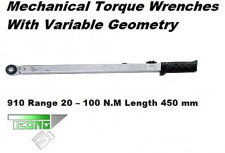 Mechanical Torque Wrenches With Variable Geometry 910