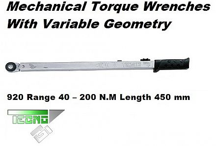 Mechanical Torque Wrenches With Variable Geometry 920