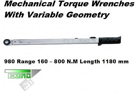 Mechanical Torque Wrenches With Variable Geometry 980