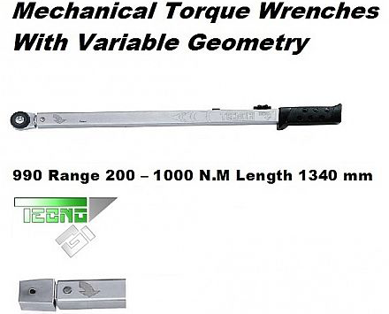 Mechanical Torque Wrenches With Variable Geometry 990