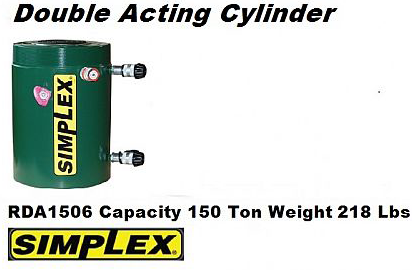 SIMPLEX Double Acting Cylinder RDA1506