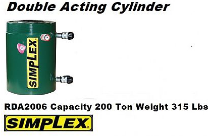 SIMPLEX Double Acting Cylinder RDA2006